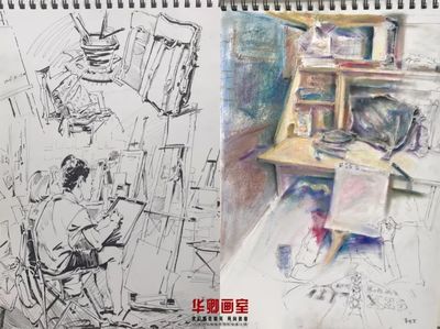 北京華卿畫室--美術生的筆記本該是什么樣子?
